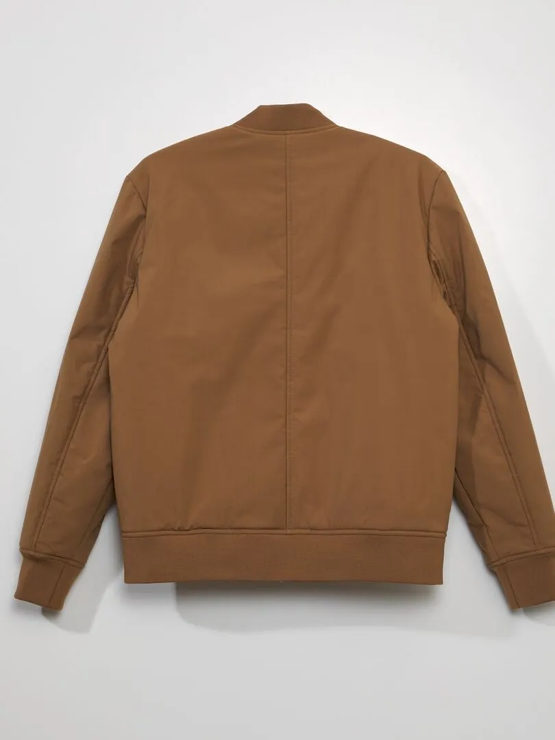 CAZADORA CON CUELLO AJUSTADO  BEIGE