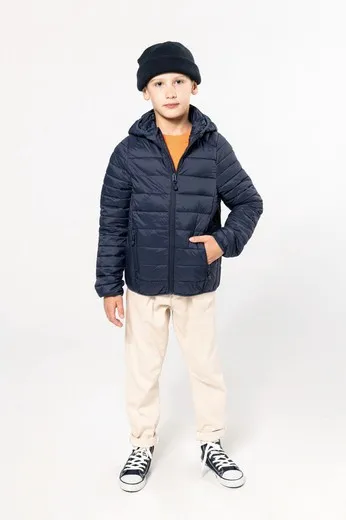 Chaqueta acolchada y ligera con capucha niños