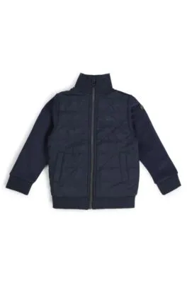 Chaqueta con cremallera para niños con monograma Double B