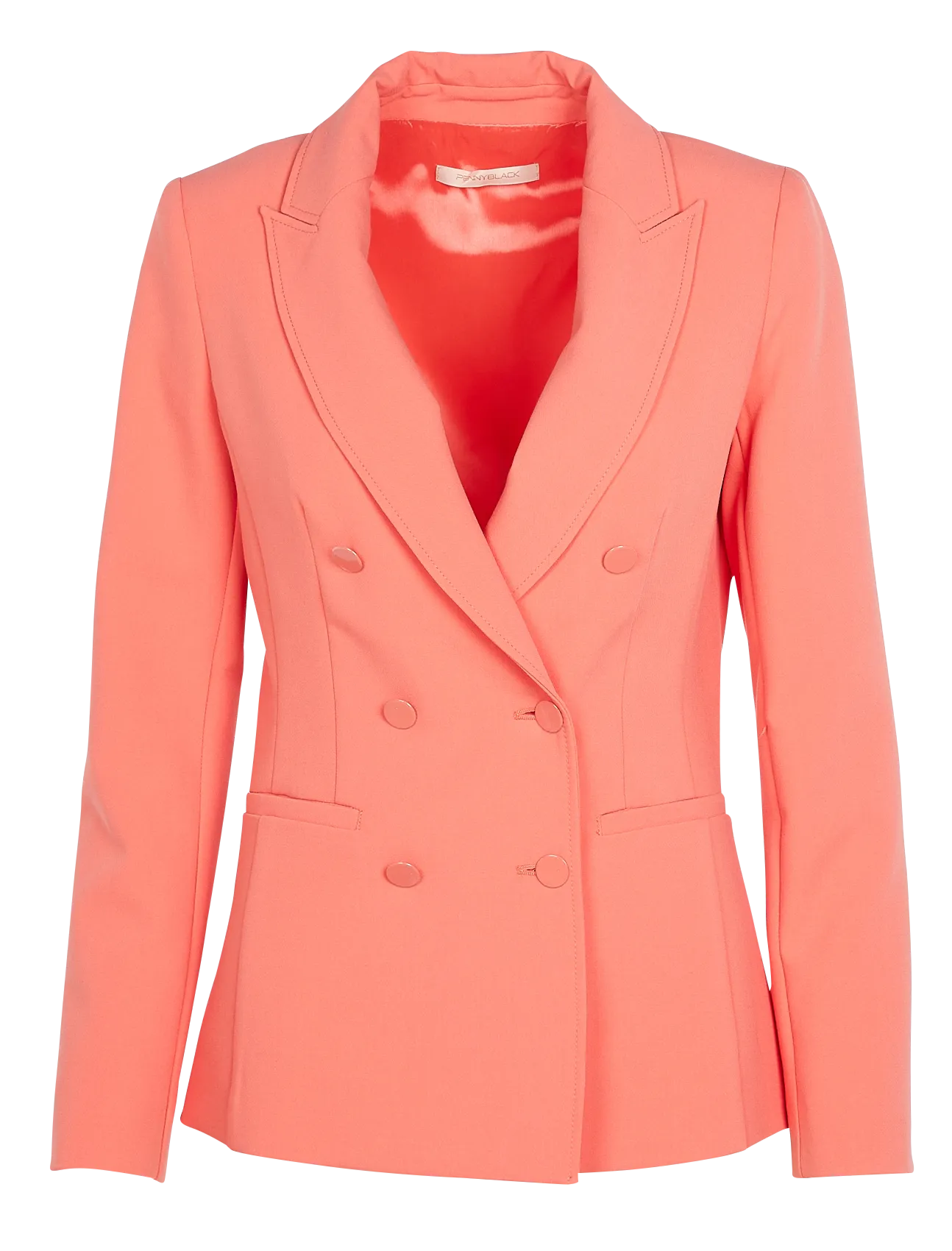 Chaqueta con cuello sastre en naranja