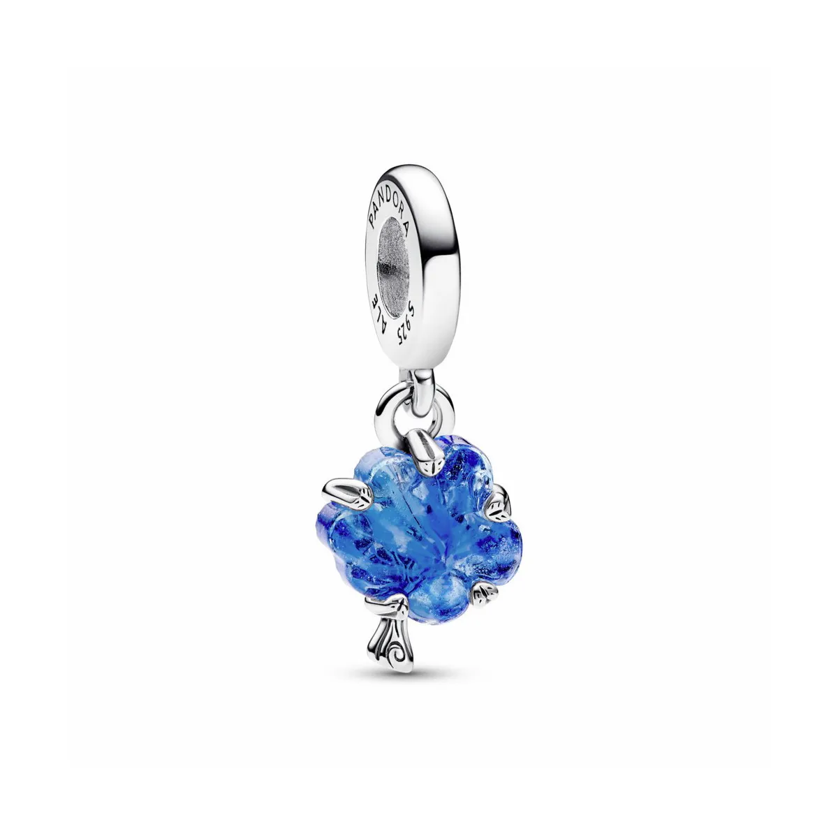 CHARM COLGANTE ÁRBOL FAMILIAR CRISTAL MURANO AZUL  PANDORA