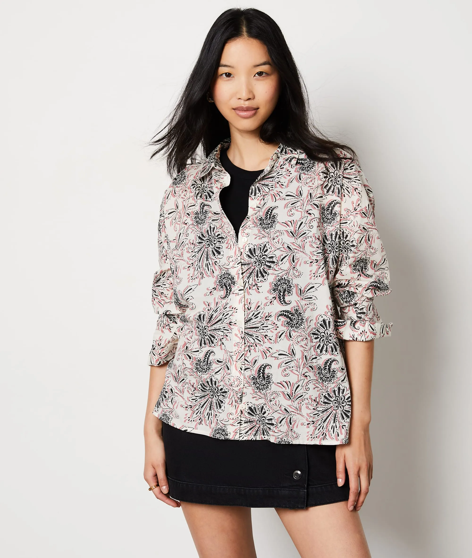 CHEMISE MANCHES LONGUES FLEURIE EN COTON EBBO IMP IMP FD ECRU  ETAM