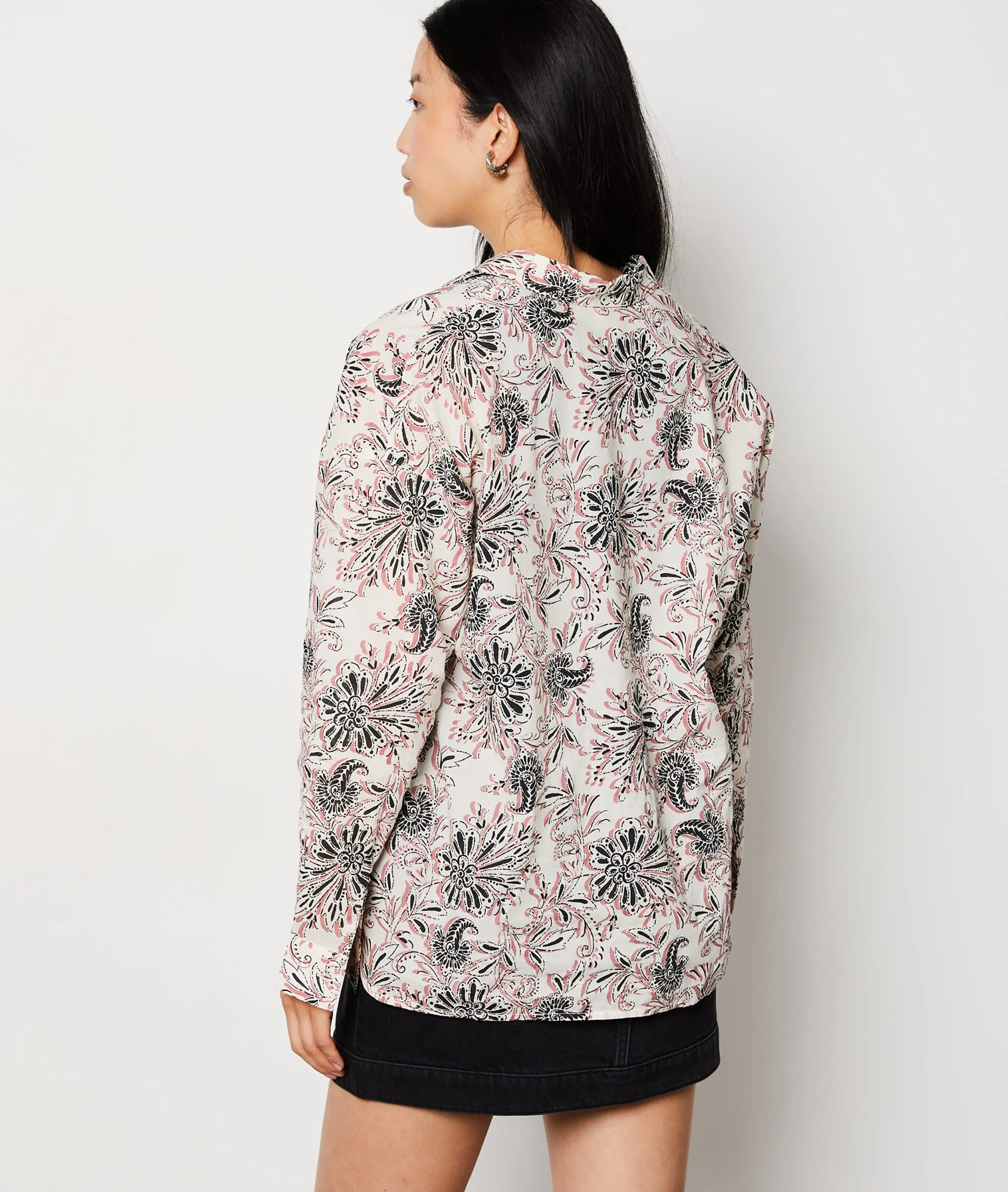 CHEMISE MANCHES LONGUES FLEURIE EN COTON EBBO IMP IMP FD ECRU  ETAM