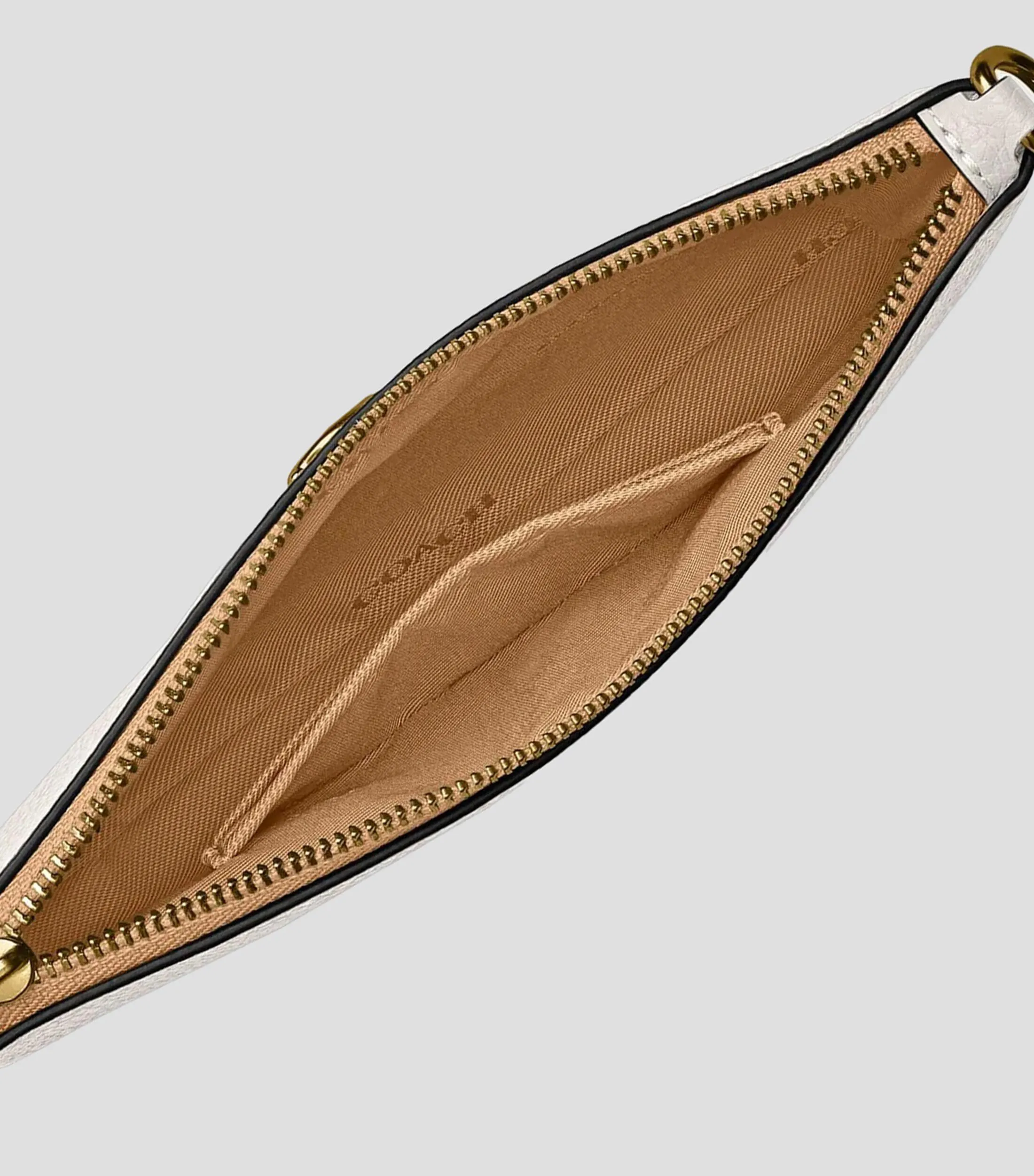Coach Bolso Wristlet en piel granulada Mujer