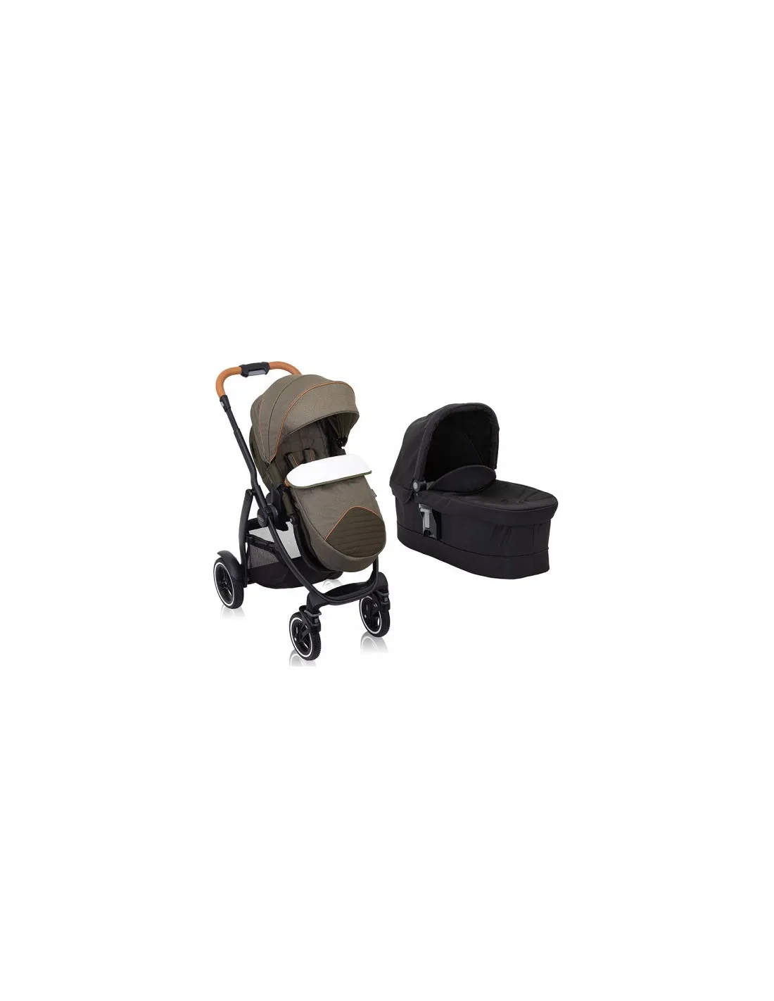 Coche de bebé dos piezas EVO XT Duo khaki de Baby Graco