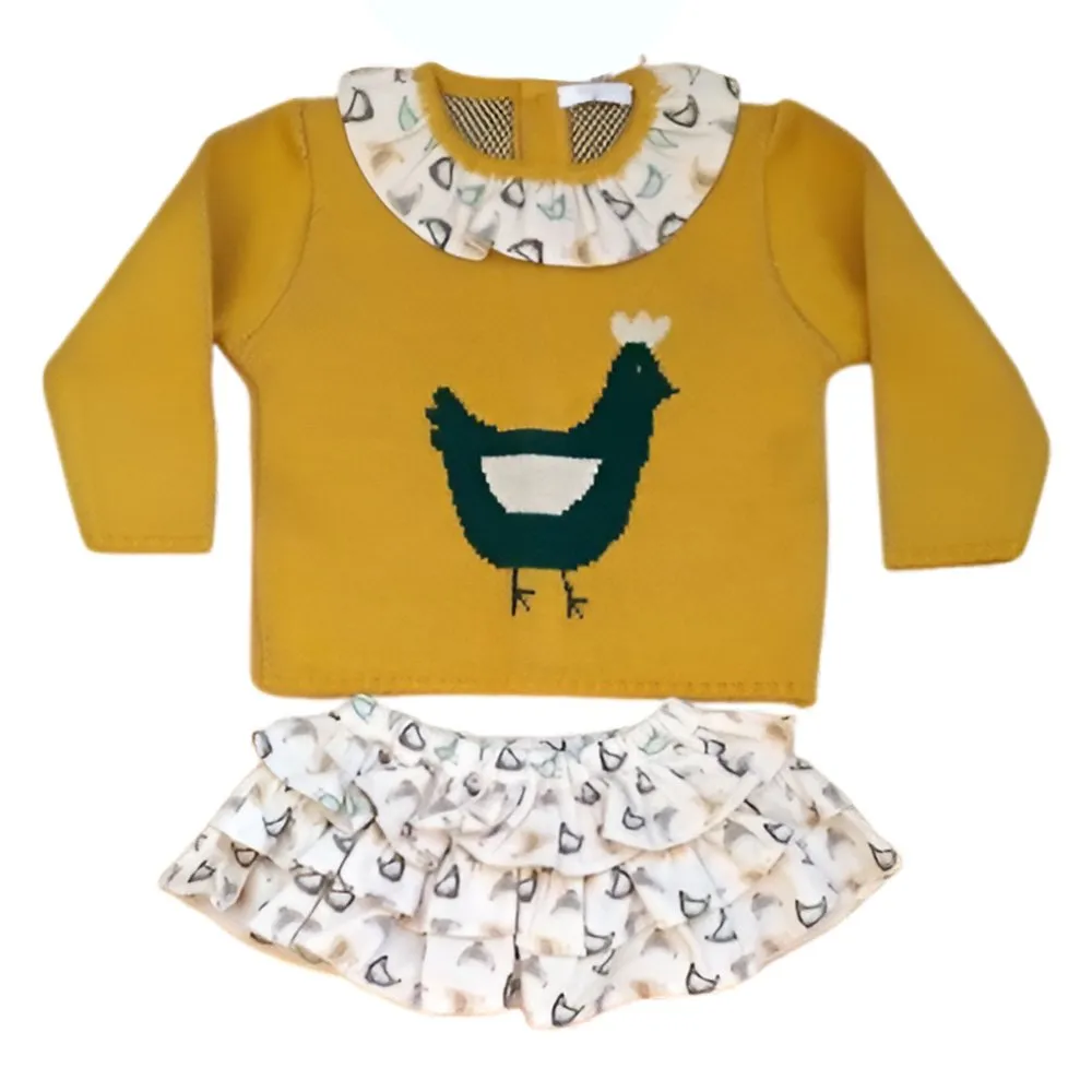 Coco Acqua Conjunto Pack de bebé niña 7004300 MOSTAZA CORDONETS