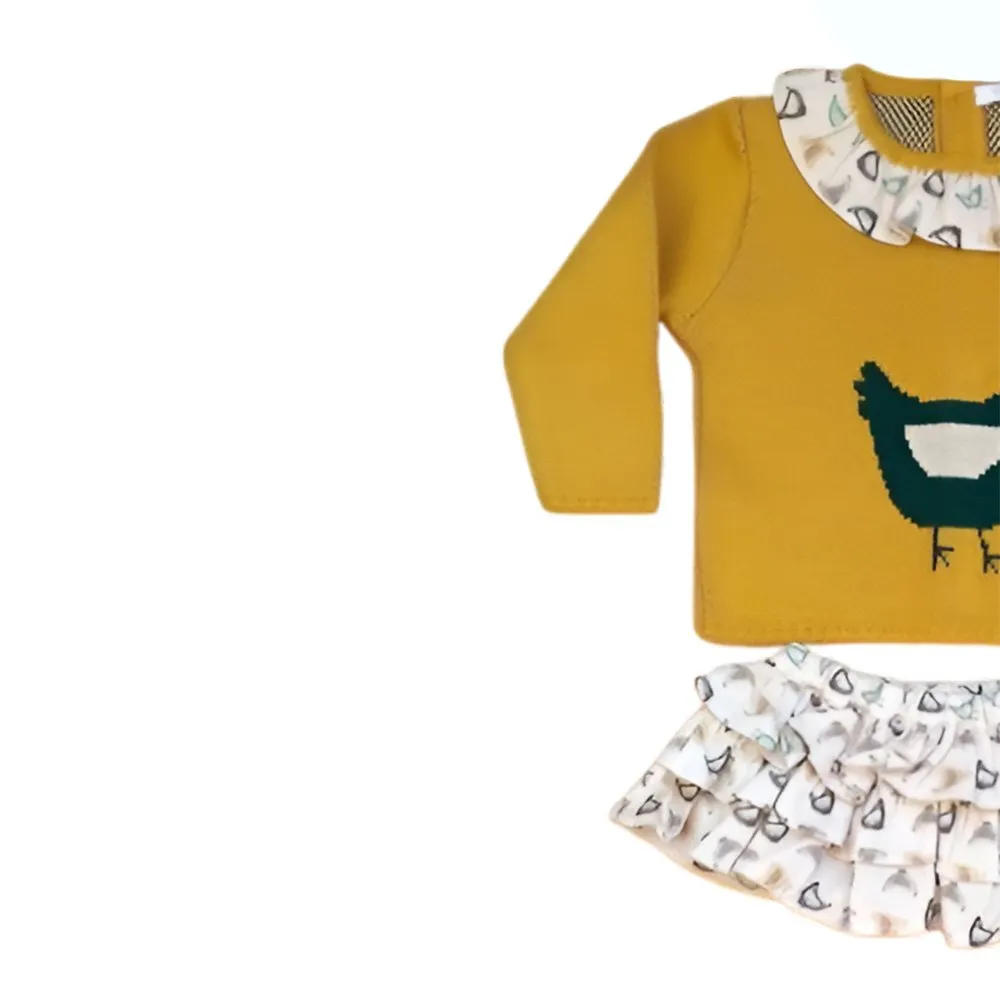 Coco Acqua Conjunto Pack de bebé niña 7004300 MOSTAZA CORDONETS