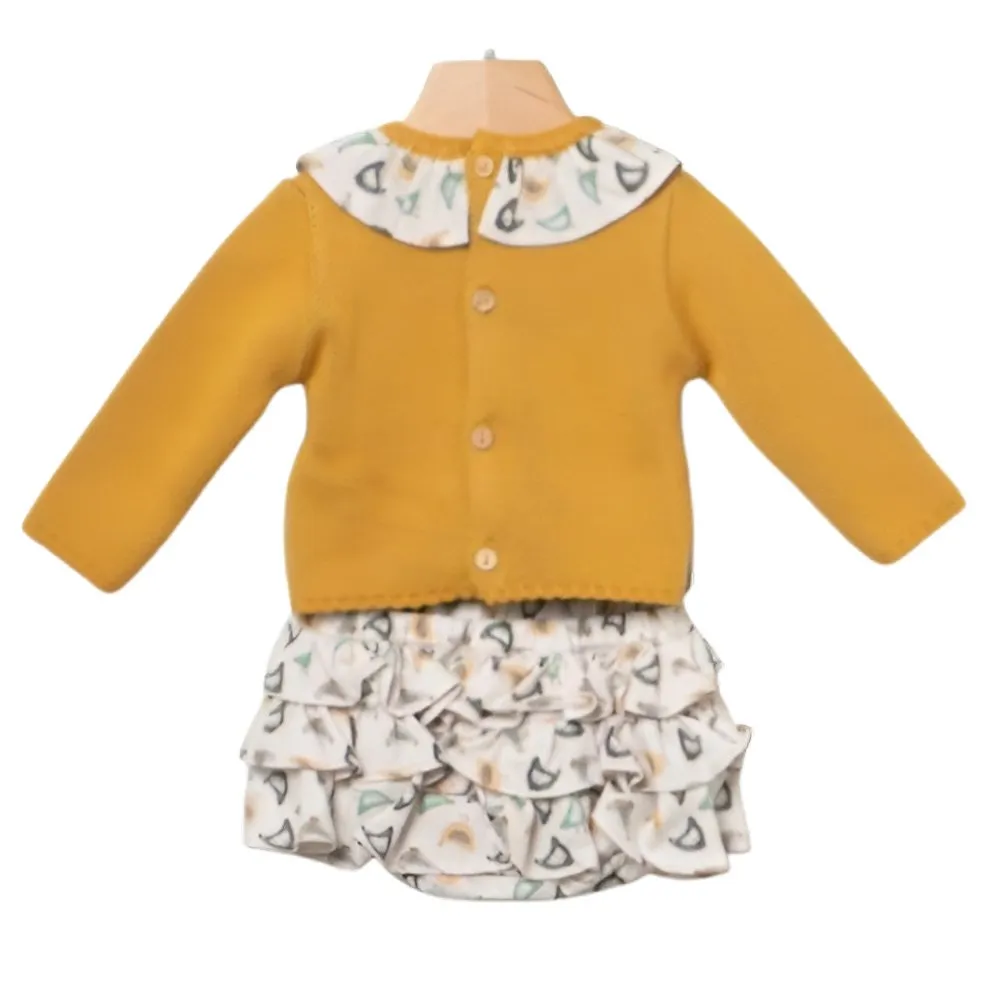 Coco Acqua Conjunto Pack de bebé niña 7004300 MOSTAZA CORDONETS