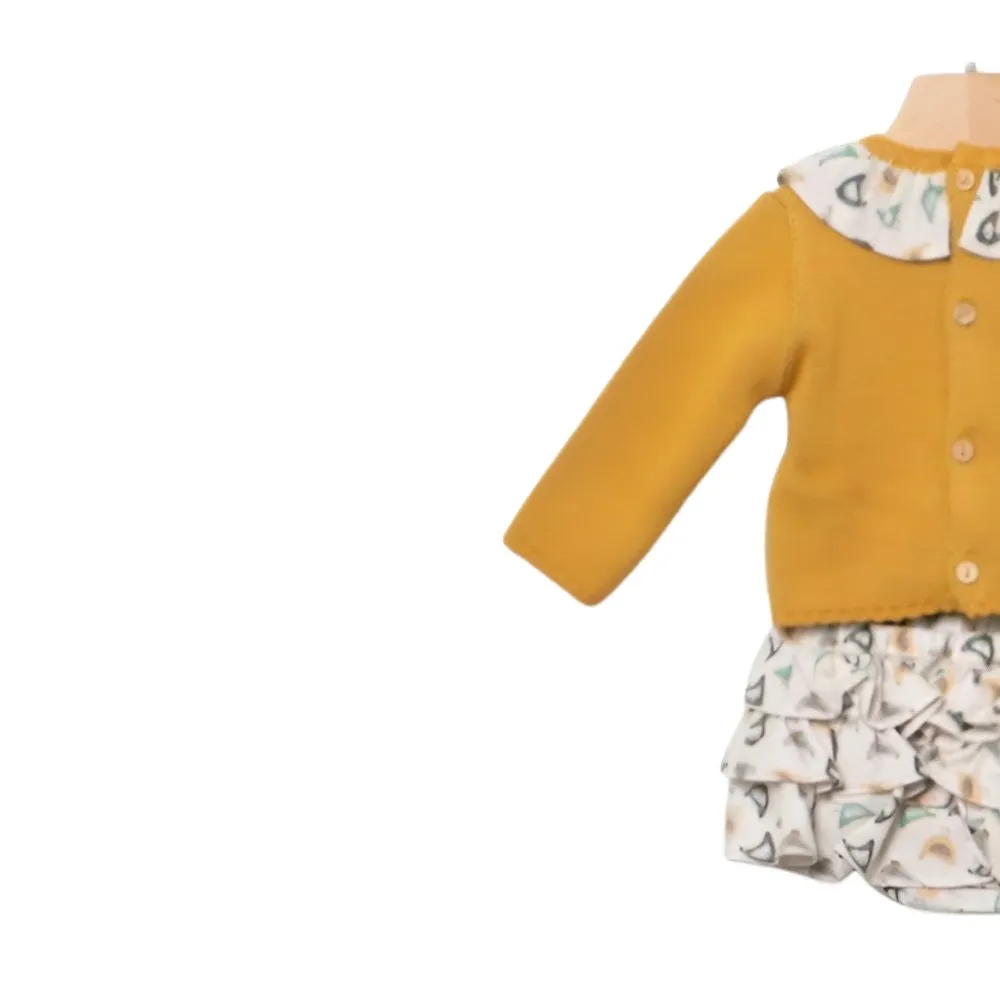 Coco Acqua Conjunto Pack de bebé niña 7004300 MOSTAZA CORDONETS