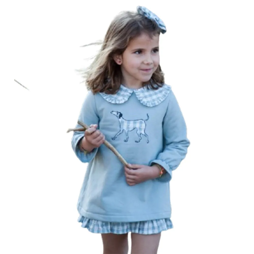 Coco Acqua Vestido de bebé niña 50191 VERDE NUBLADO CORDONETS