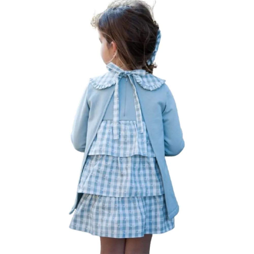 Coco Acqua Vestido de bebé niña 50191 VERDE NUBLADO CORDONETS
