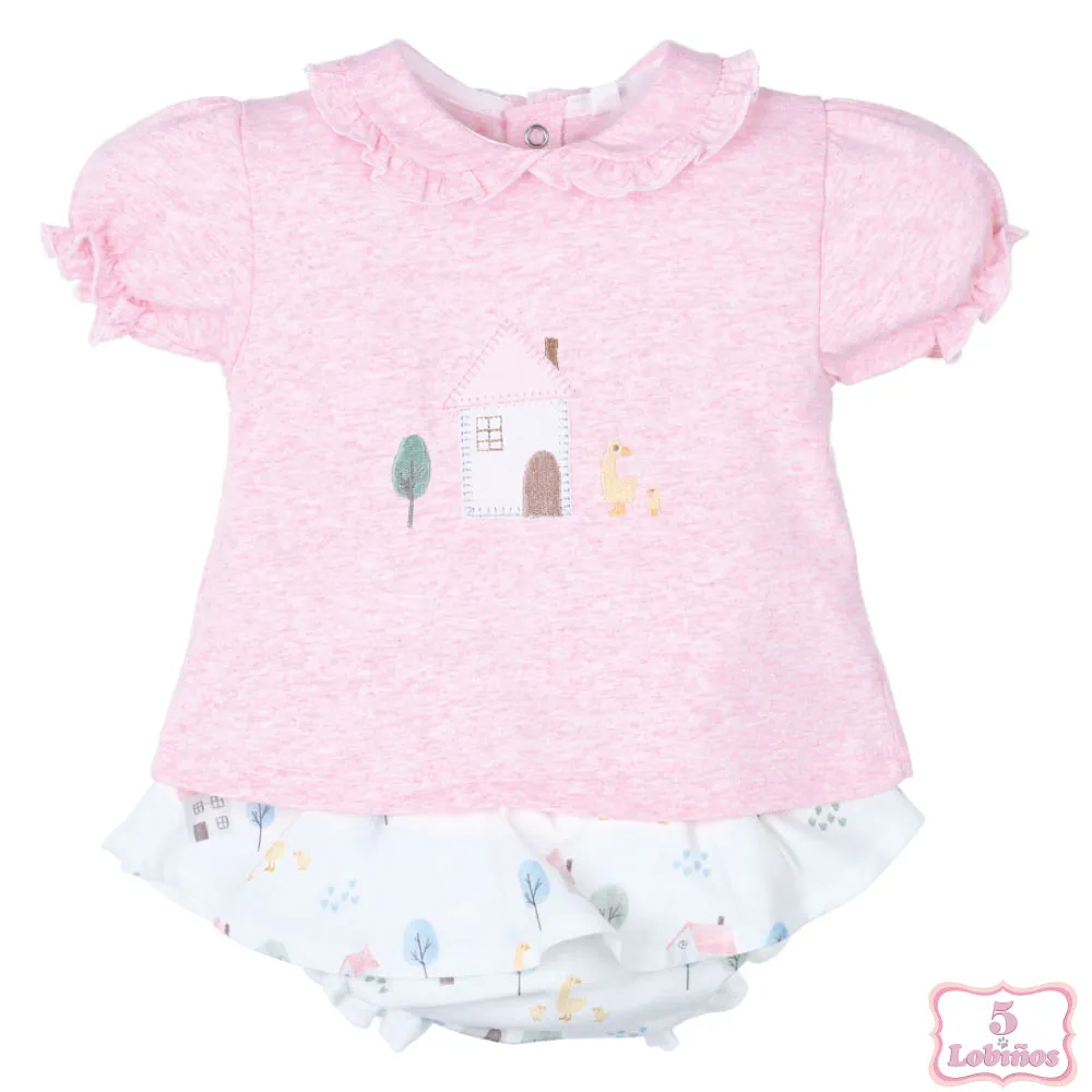CONJUNTO BEBÉ NIÑA CASITAS Popys
