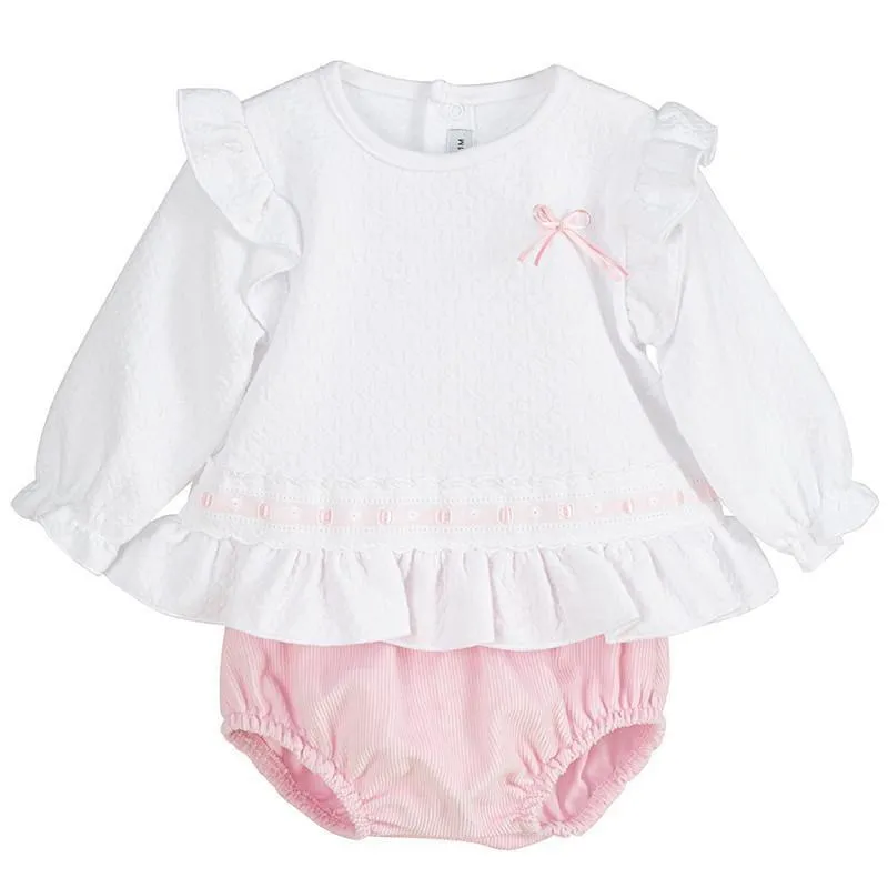 Conjunto bebé niña volante