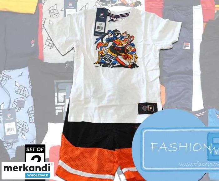 CONJUNTOS DE ROPA PARA NIñOS FILA A GRANEL  ATUENDOS SURTIDOS DE 2 PIEZAS, 100 JUEGOS CON ETIQUETAS, MSRP $ 45