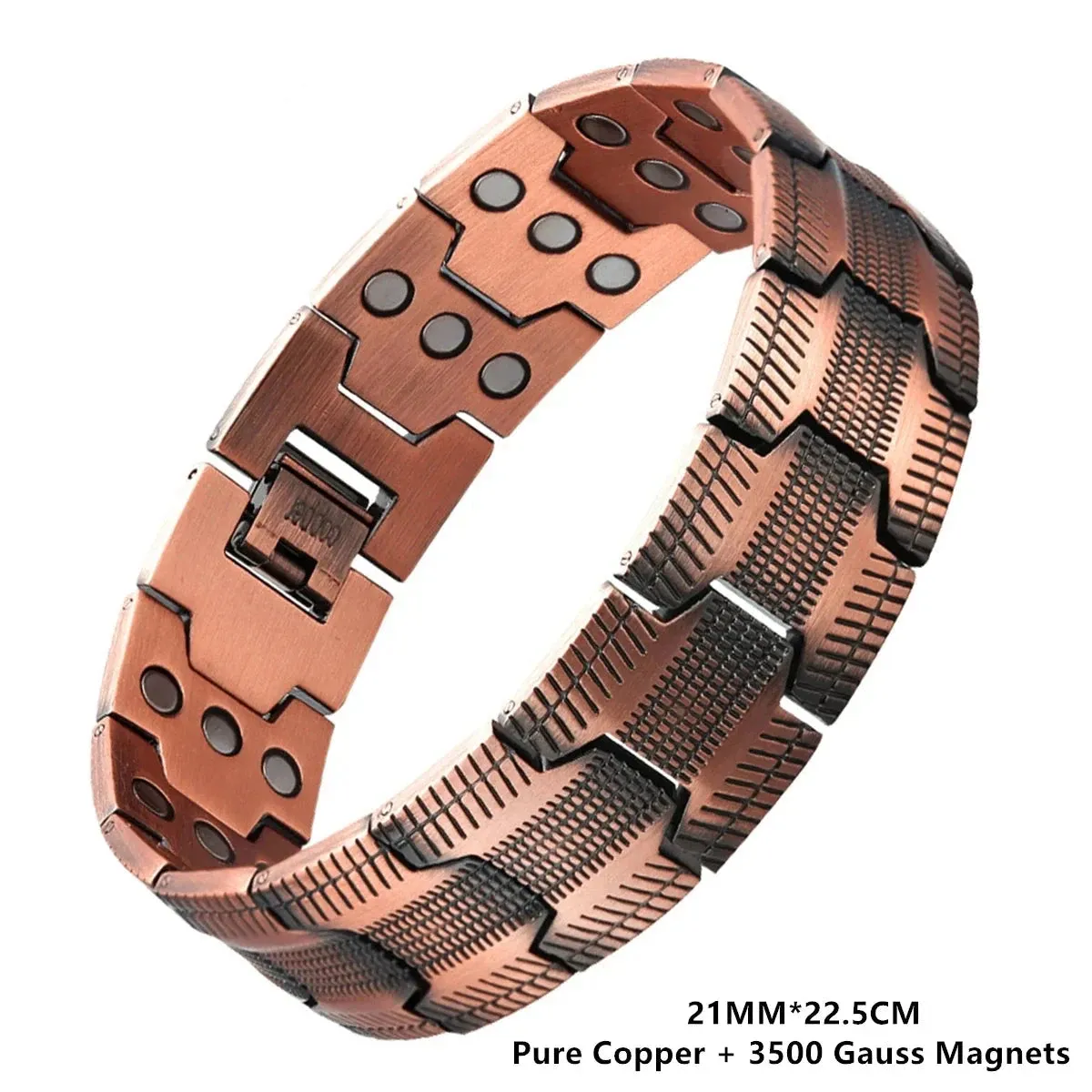 Copper Bracelets with 3X Ultra Strenth Neodymium Magnetic Therapy Link Bracelet for Men and Women