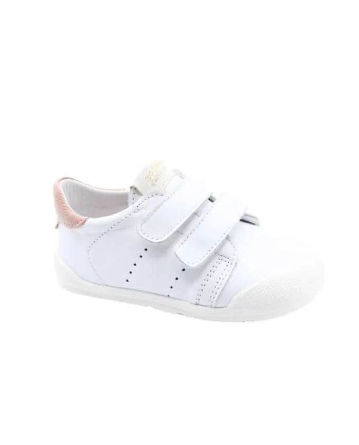 Deportivas respetuosas Blanditos Paris Blanco y rosa
