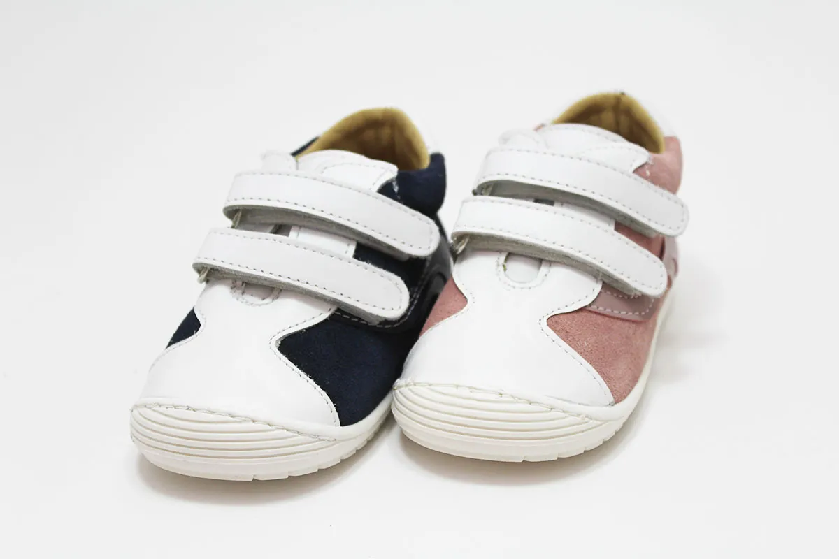 Deportivos blanco combinado serraje niños
