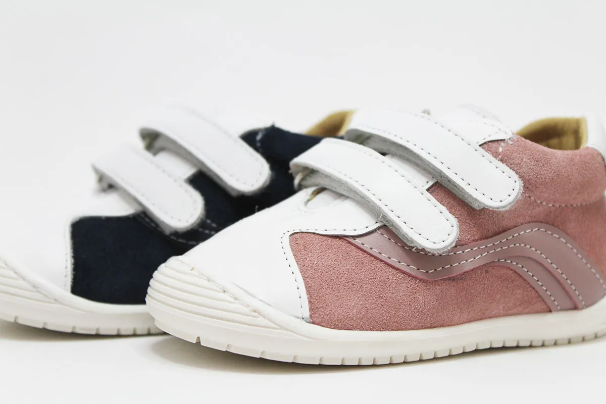 Deportivos blanco combinado serraje niños