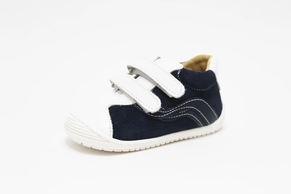 Deportivos blanco combinado serraje niños