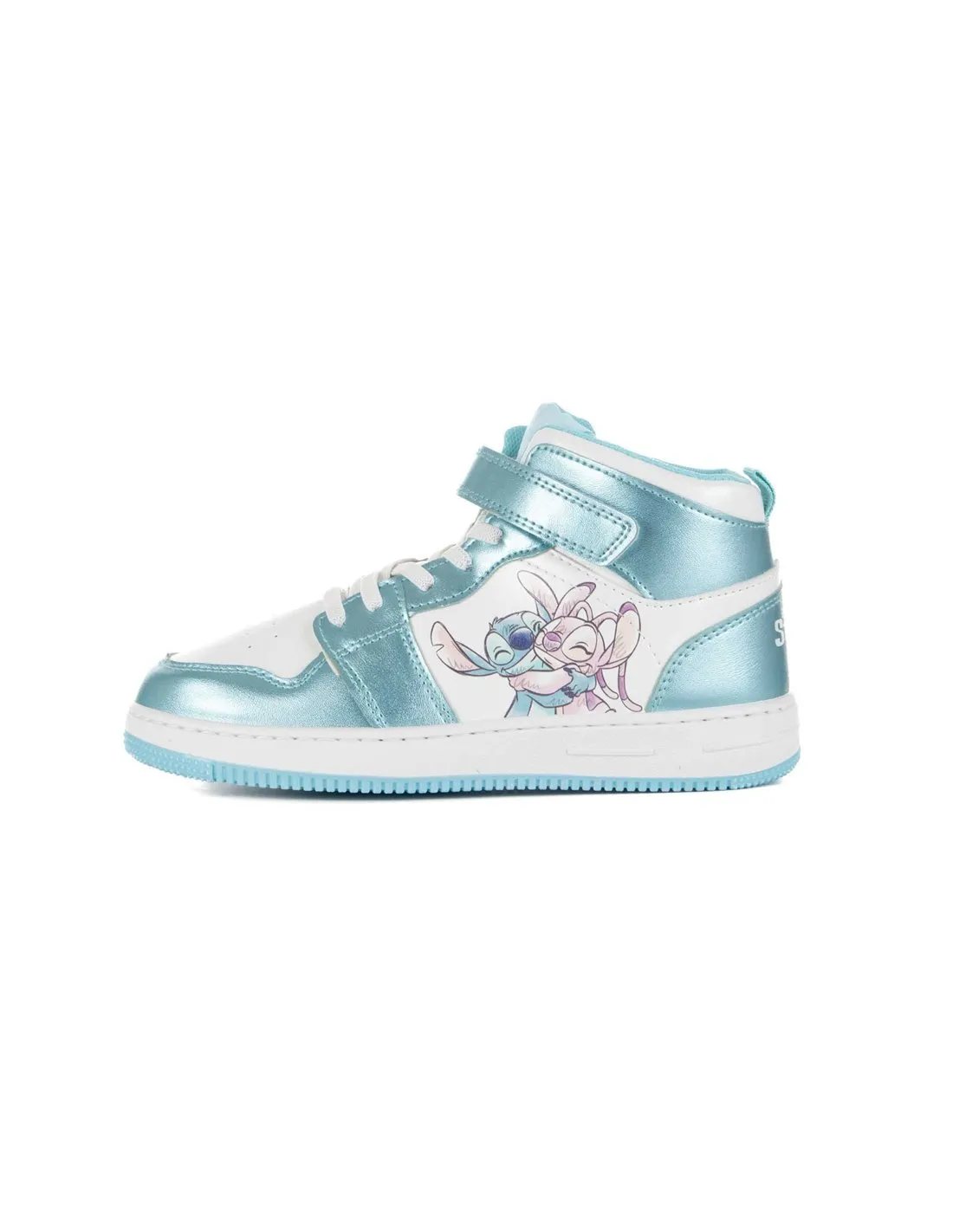 DISNEY  ZAPATILLAS BLANCAS Y AZUL CLARO 2300006557 STITCH NIñA