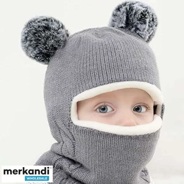 Gorro de invierno para niños, Gris