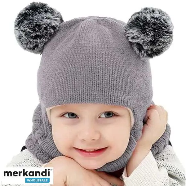 Gorro de invierno para niños, Gris