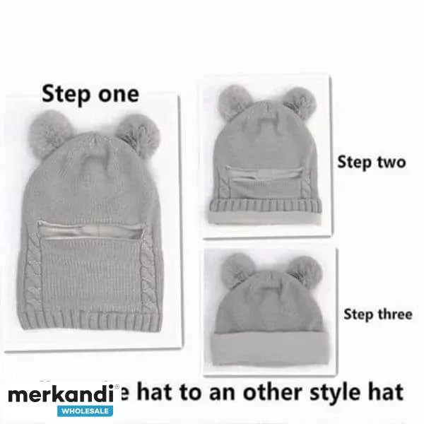 Gorro de invierno para niños, Gris