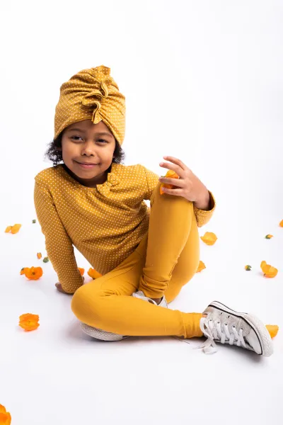 Gorro turbante de lunares para niña colección Michelle