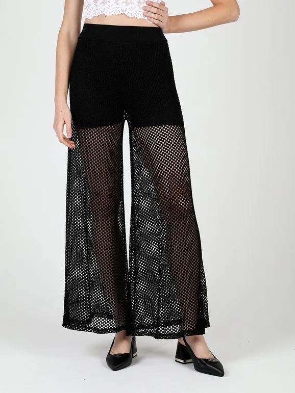 Hdl Milano Pantalón de malla de mujer con pernera ancha.