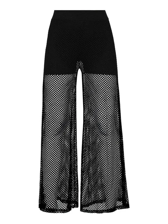 Hdl Milano Pantalón de malla de mujer con pernera ancha.