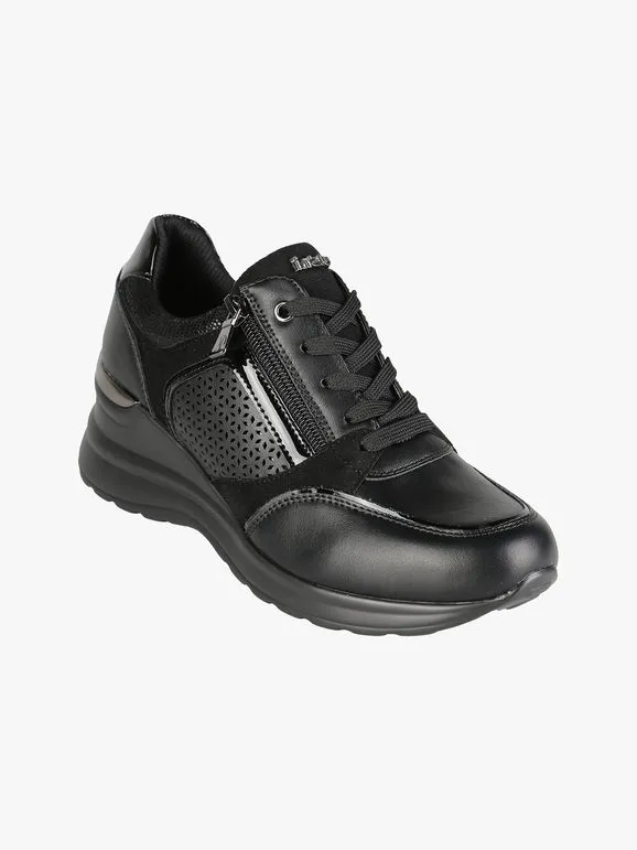 Inblu Zapatillas de mujer con cuña y cremallera.