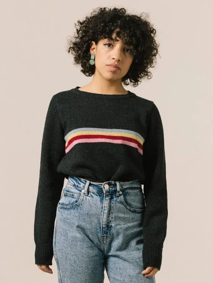 Jersey negro mujer 100% sostenible
