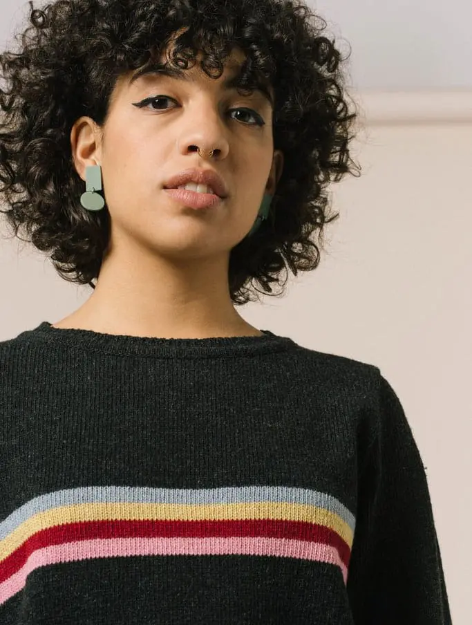 Jersey negro mujer 100% sostenible