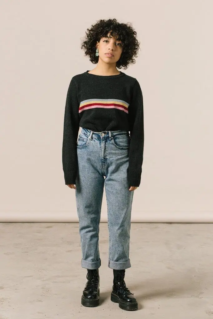 Jersey negro mujer 100% sostenible