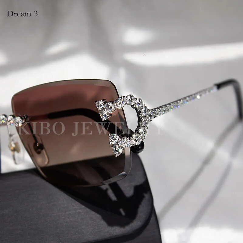 Joyería kibo coutom helada vvs 3 mm gafas de sol moissanite gafas para hombres
