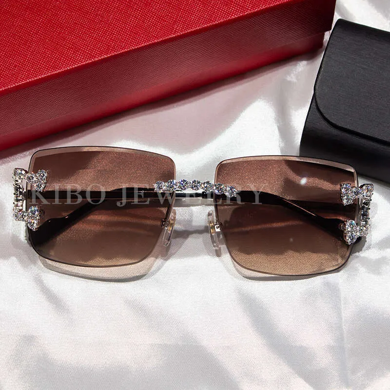 Joyería kibo coutom helada vvs 3 mm gafas de sol moissanite gafas para hombres
