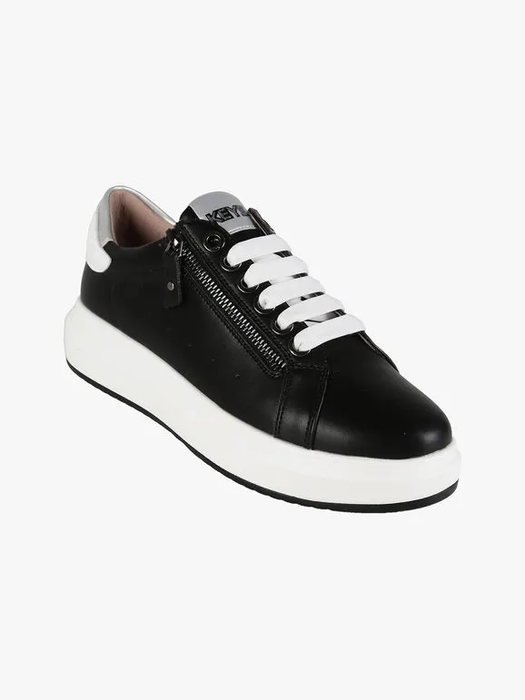 Keys Zapatillas de mujer con cordones y doble cremallera.