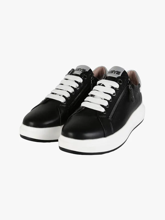 Keys Zapatillas de mujer con cordones y doble cremallera.