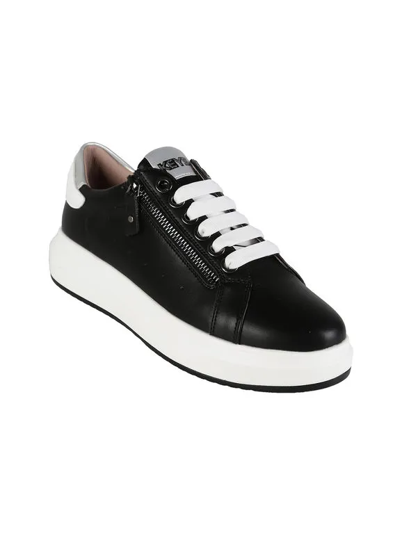 Keys Zapatillas de mujer con cordones y doble cremallera.