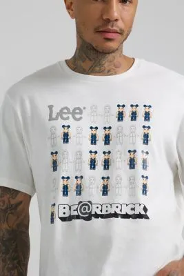 Lee BE@RBRICK Buddy Line Up Relaxed Fit Tee "Marshmallow"