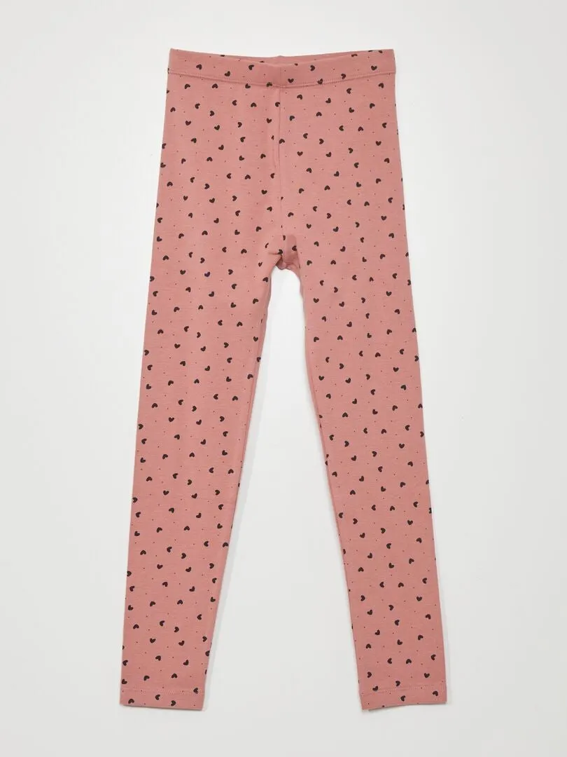 LEGGING LARGO CON MOTIVO  ROSA