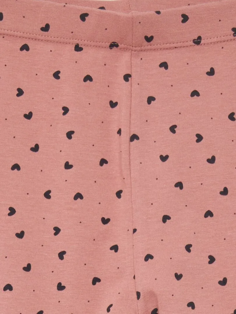 LEGGING LARGO CON MOTIVO  ROSA