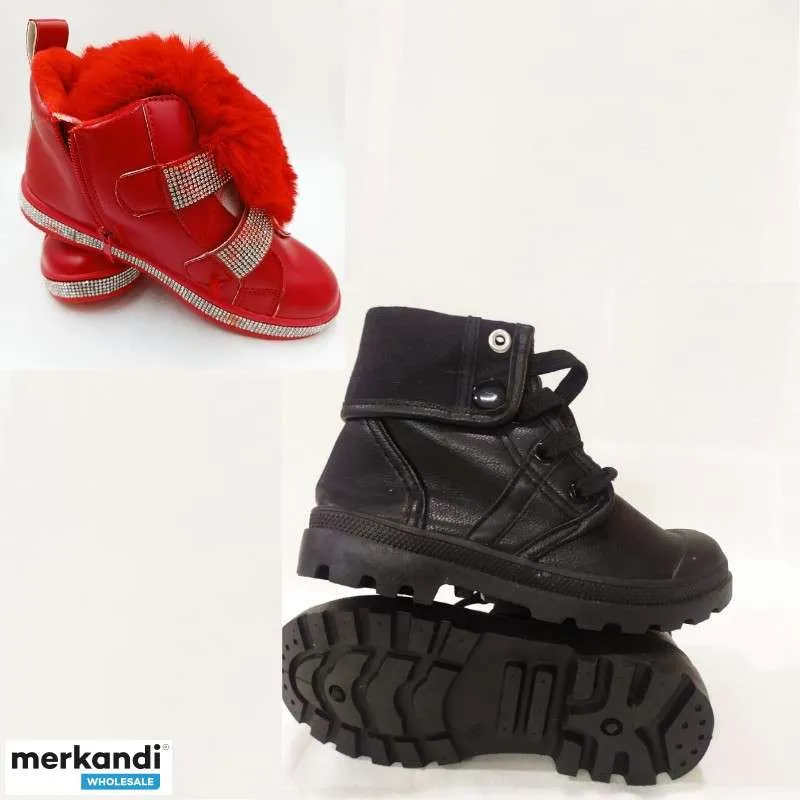LOTE DE BOTAS PARA NIñOS Y NIñAS  VARIEDAD DE MODELOS Y TALLAS