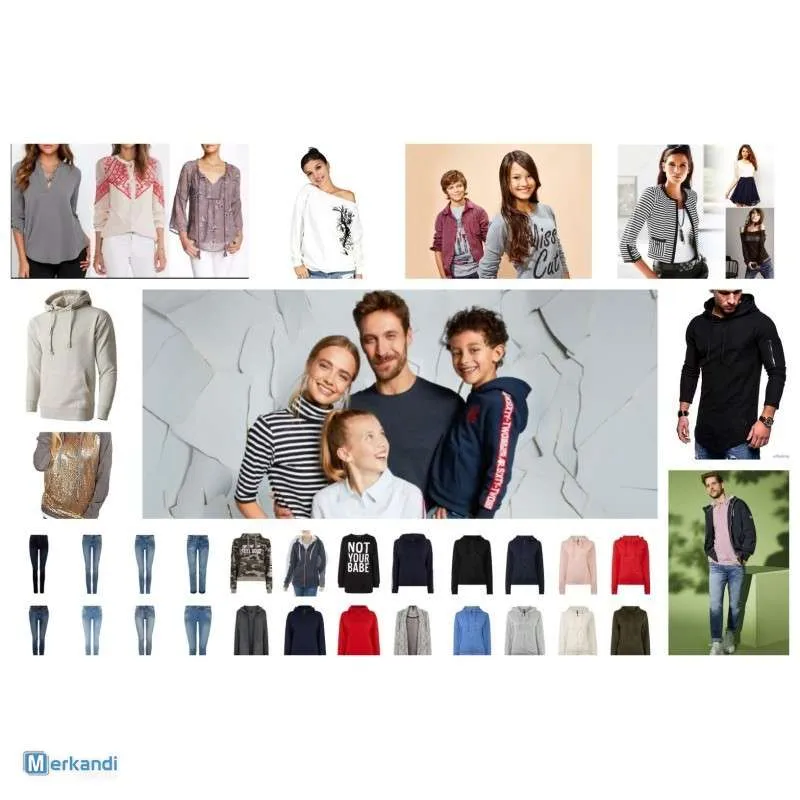 LOTE SURTIDO DE ROPA NUEVA PARA MUJER, HOMBRE Y NIñOS  MODA DE TEMPORADA