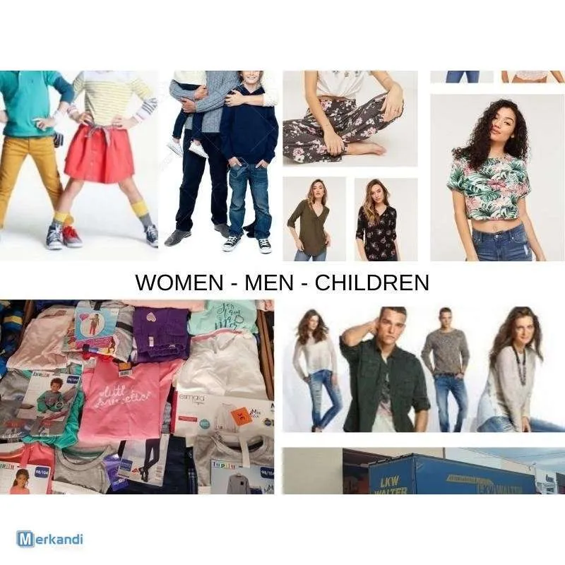 LOTE SURTIDO DE ROPA NUEVA PARA MUJER, HOMBRE Y NIñOS  MODA DE TEMPORADA