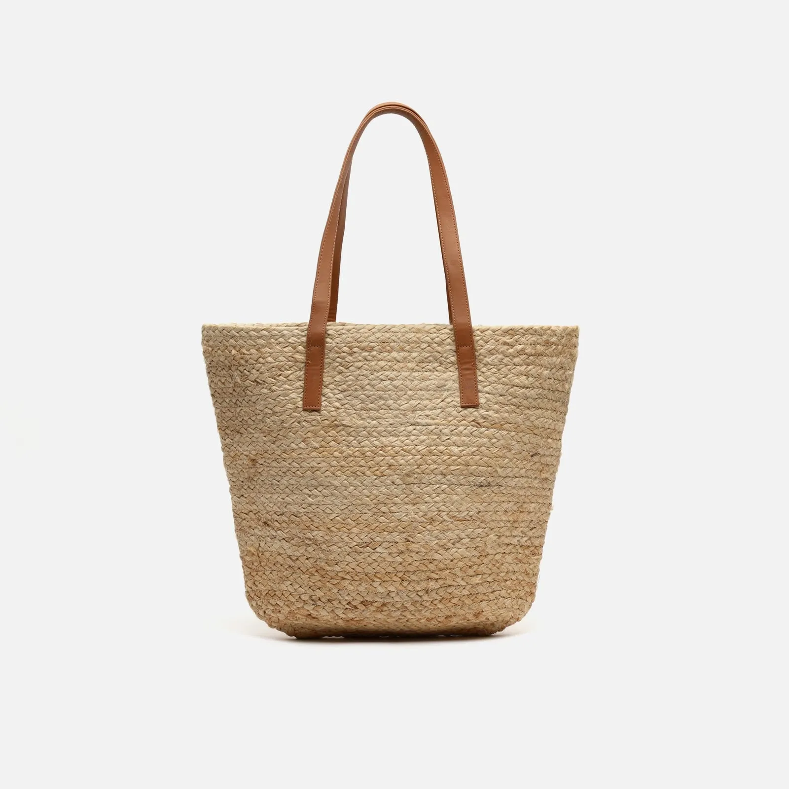 Madagascaro bolso grande estilo capazo de rafia