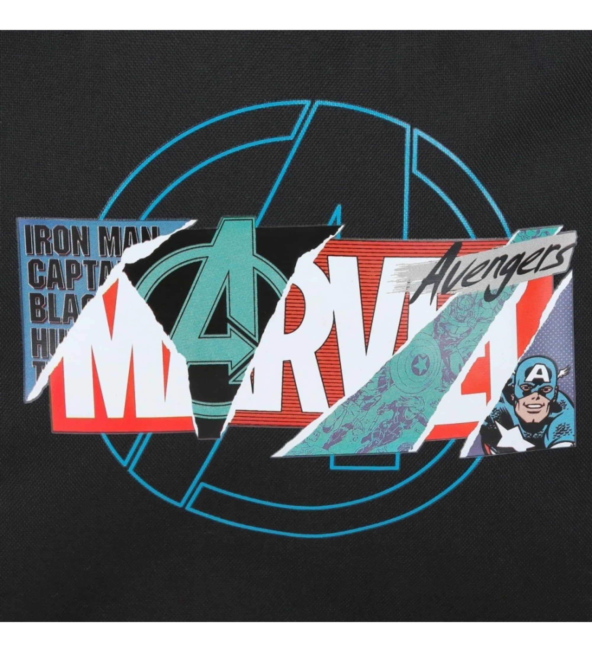 Mochila Marvel Shield 33 cm con carro negro