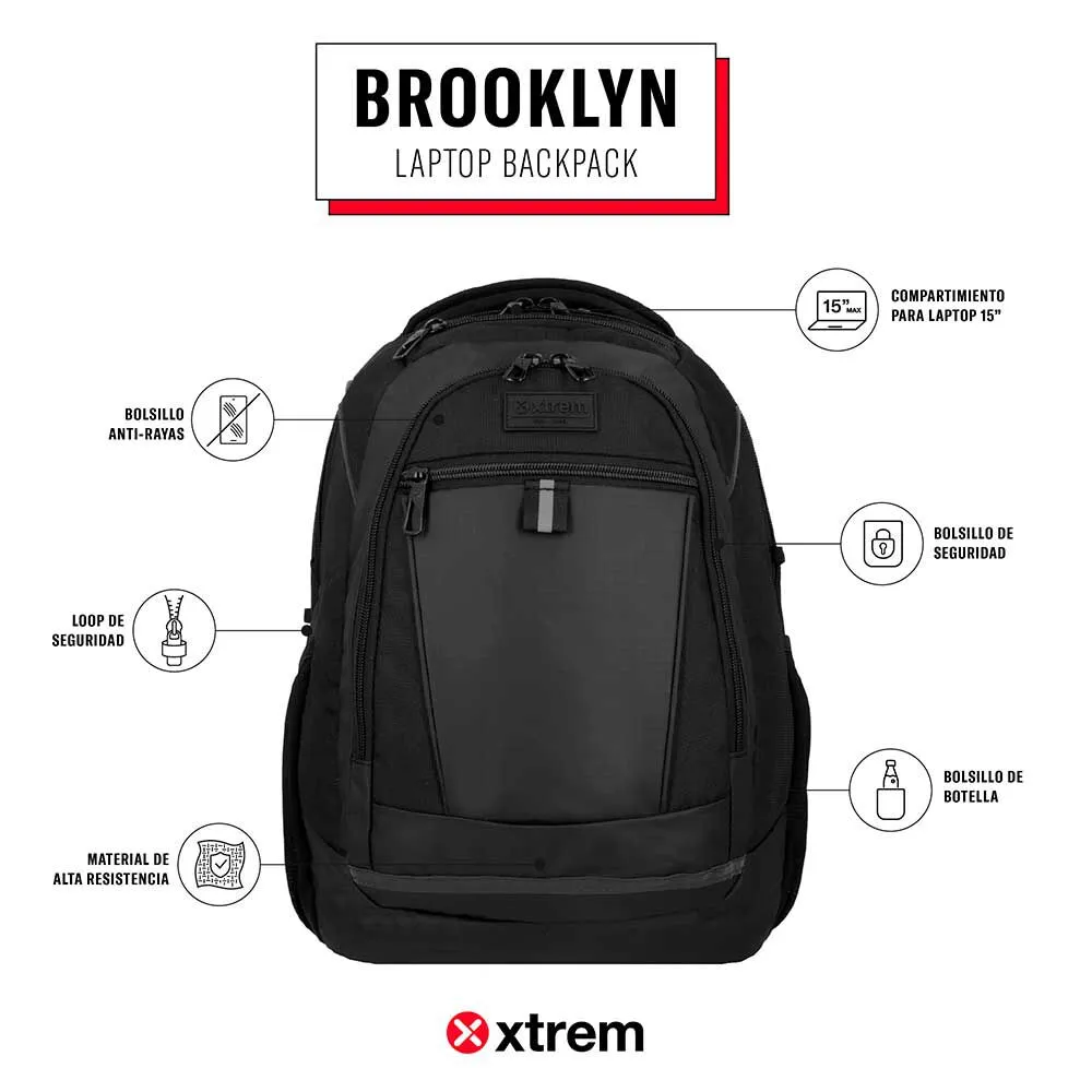 Mochila Notebook Xtrem Brooklyn 5XT Negro 15"