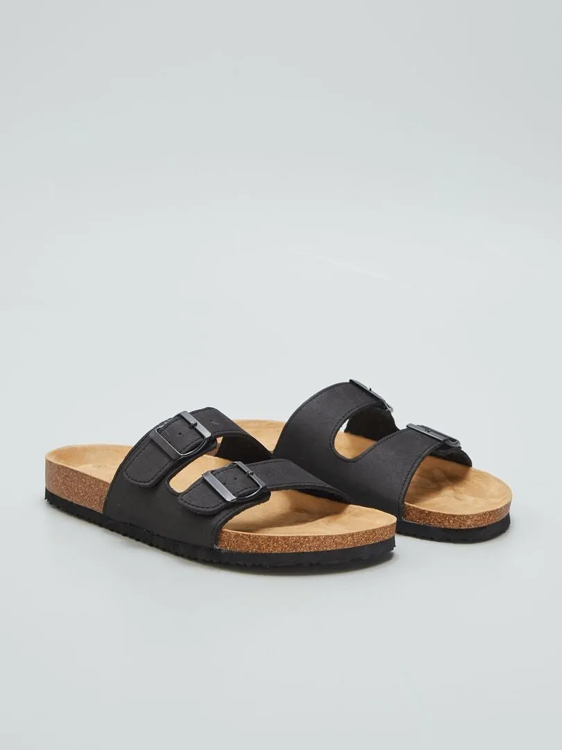 MULES CON TIRAS  NEGRO