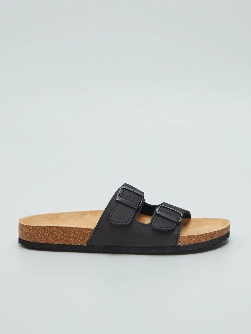 MULES CON TIRAS  NEGRO
